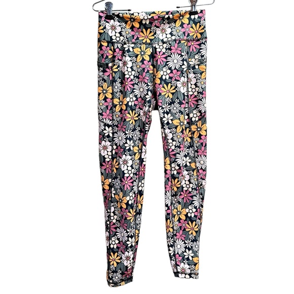 Gilly Hicks Women’s Leggins Beyond Yoga Colorful Flowers Athleisure Workout - Picture 1 of 9
